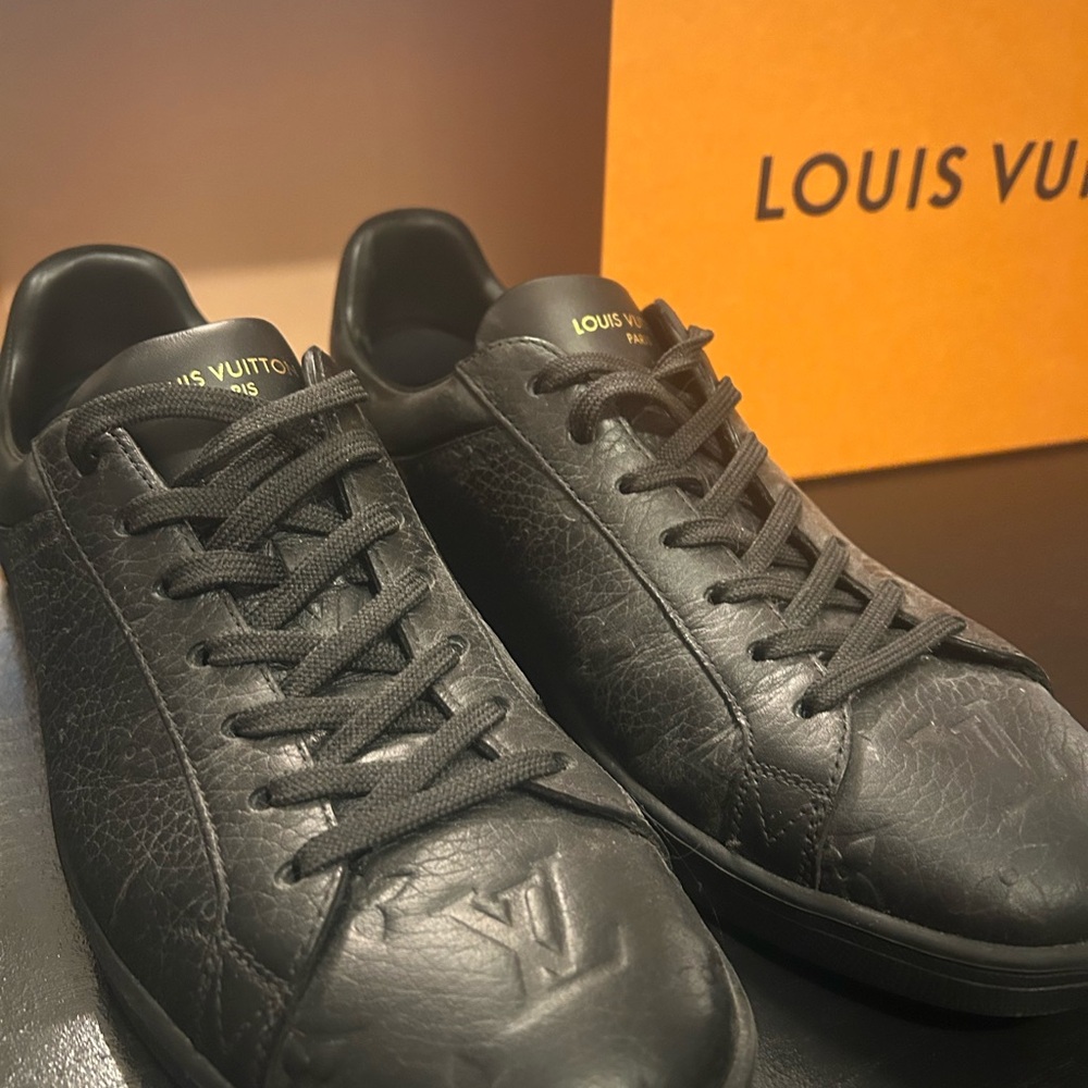 Louis Vuitton Black Sneakers Sleek Minimalist Design